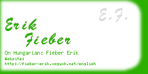 erik fieber business card